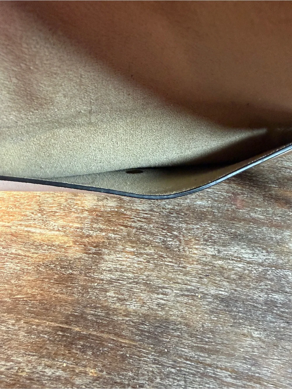 Cream Faux Leather Envelope Wristlet Clutch Wallet Snap Closure